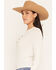 Image #2 - Idyllwind Women's Embellished Long Sleeve Henley Top, Ivory, hi-res