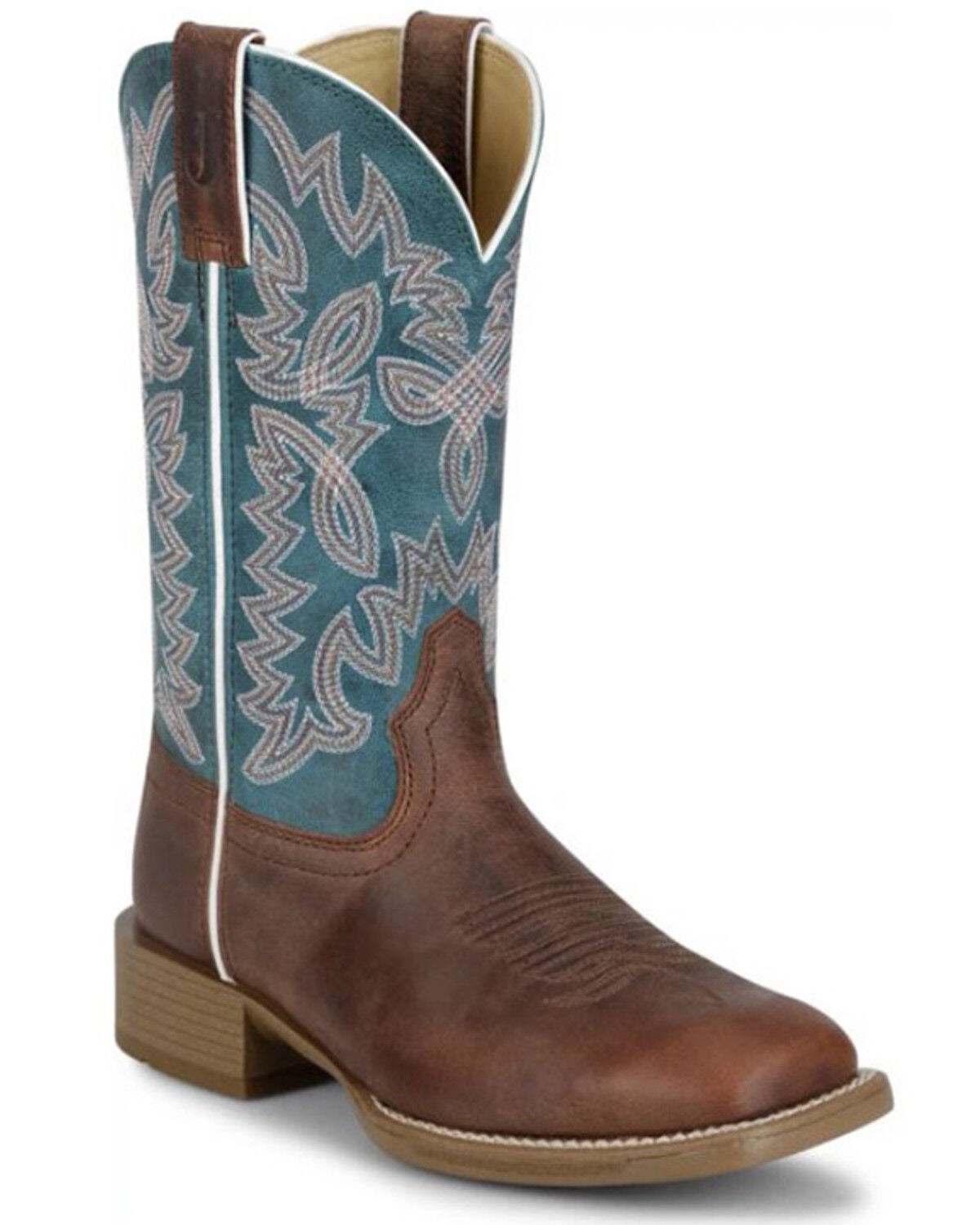 Justin Women's Ashtyn Performance Western Boots - Broad Square Toe, Brown, hi-res