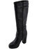 Image #2 - Milwaukee Leather Women's Platform Heel Studded Strap Boot - Round Toe, Black, hi-res