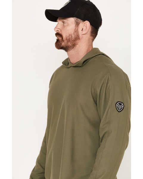 Image #2 - Hawx Men's UPF Long Sleeve Hooded Work Shirt, Green, hi-res