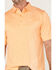 Cinch Men's ARENAFLEX Vertical Striped Short Sleeve Polo Shirt , Orange, hi-res