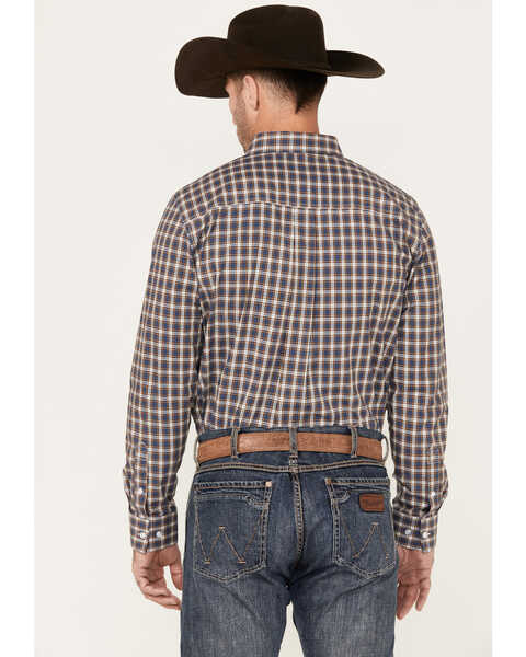 Image #4 - Cody James Men's Wes Plaid Print Long Sleeve Button-Down Stretch Western Shirt, Cream, hi-res