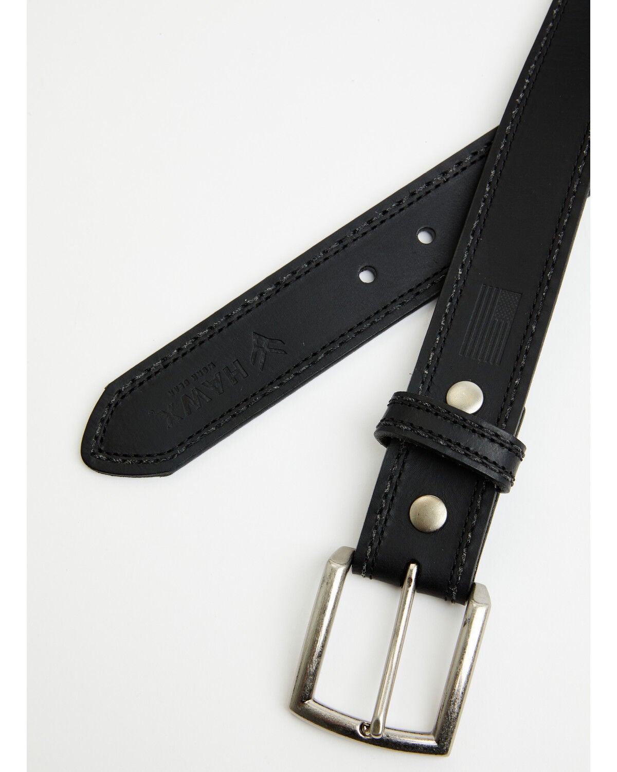 Image #2 - Hawx Men's Triple Stitch Work Belt, Black, hi-res