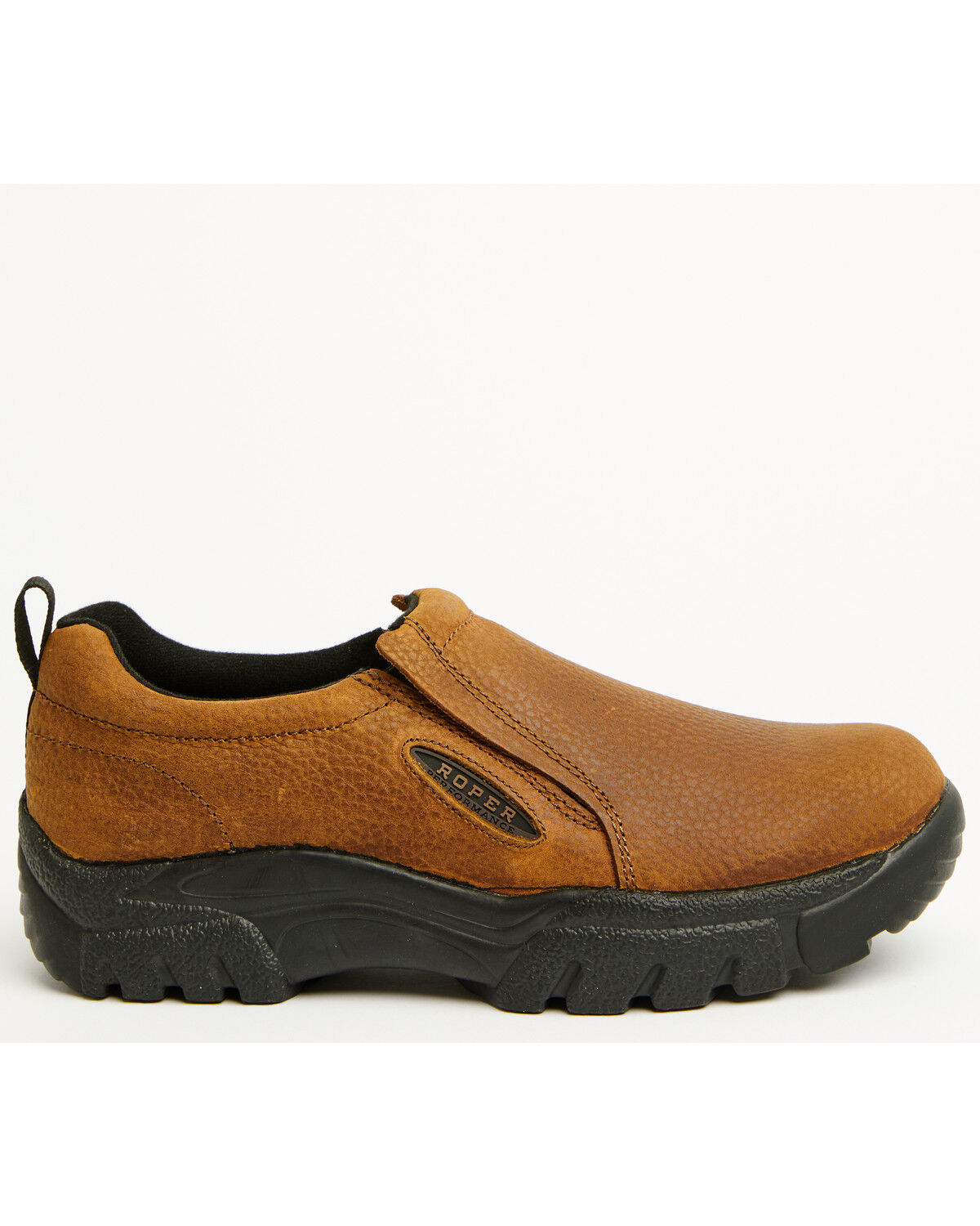 Image #2 - Roper Men's Performance Sport Slip-On Work Shoes, Brown, hi-res