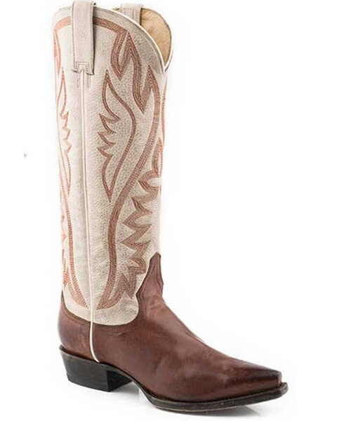 Stetson Women's LIV Western Boots - Snip Toe, Brown, hi-res