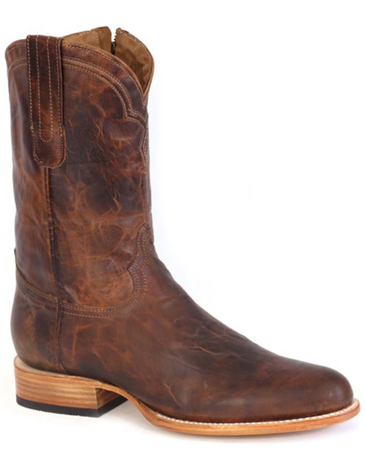 Stetson Men's Cash Western Boots - Round Toe, Tan, hi-res