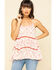 Image #1 - Miss Me Women's Printed Sleeveless Tiered Top, , hi-res