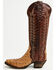 Image #3 - Tanner Mark Women's Ostrich Print Tall Western Boots - Snip Toe, Brown, hi-res