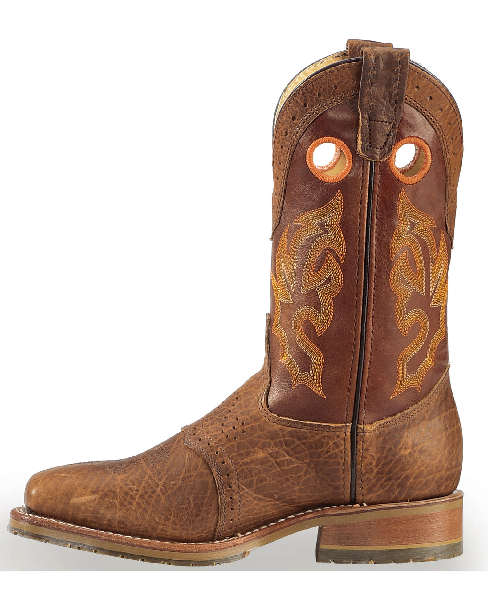Image #3 - Double H Men's Domestic I.C.E. Roper Boots - Steel Toe, Brown, hi-res