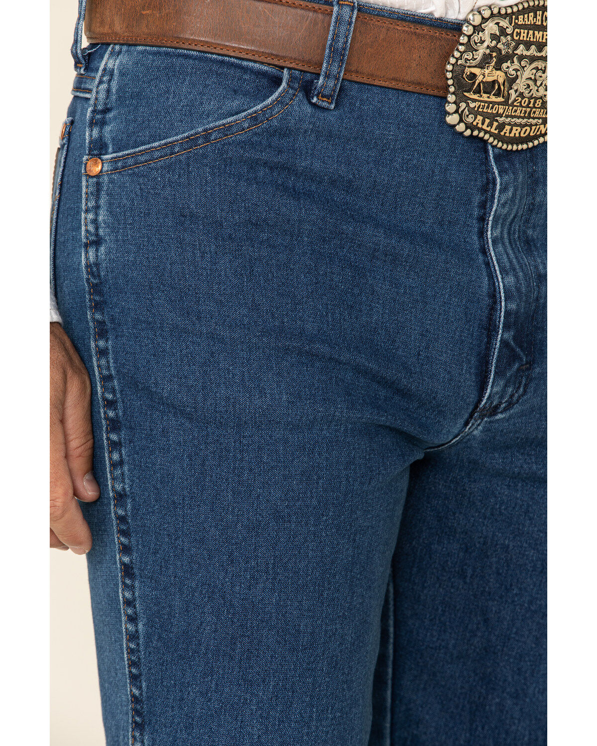 Product Name:  Wrangler Men's Active Flex Stonewash Slim Cowboy Cut Jeans