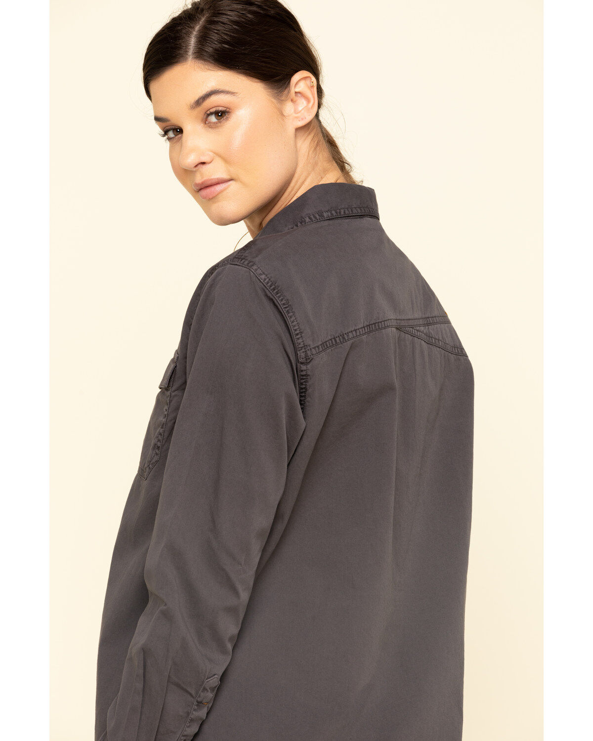 Image #2 - Ariat Women's Rebar Washed Twill Long Sleeve Work Shirt, , hi-res