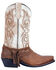 Image #2 - Laredo Women's Myra Ankle Fringe Western Boots - Square Toe, Sand, hi-res