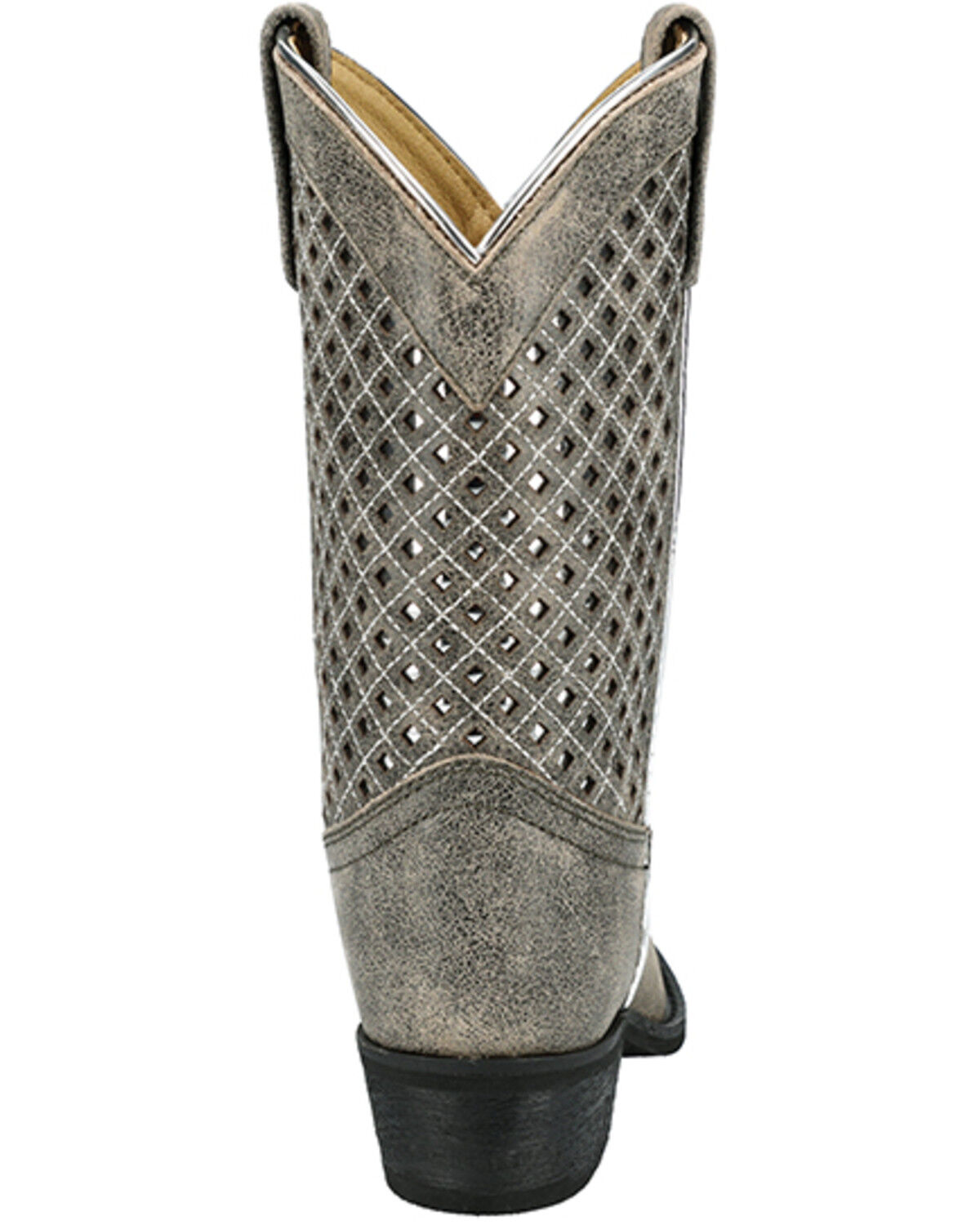 Image #5 - Smoky Mountain Girls' Magnolia Western Boots - Snip Toe, Grey, hi-res