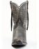 Laredo Women's Black Distressed Fringe Western Boots - Snip Toe, Black, hi-res