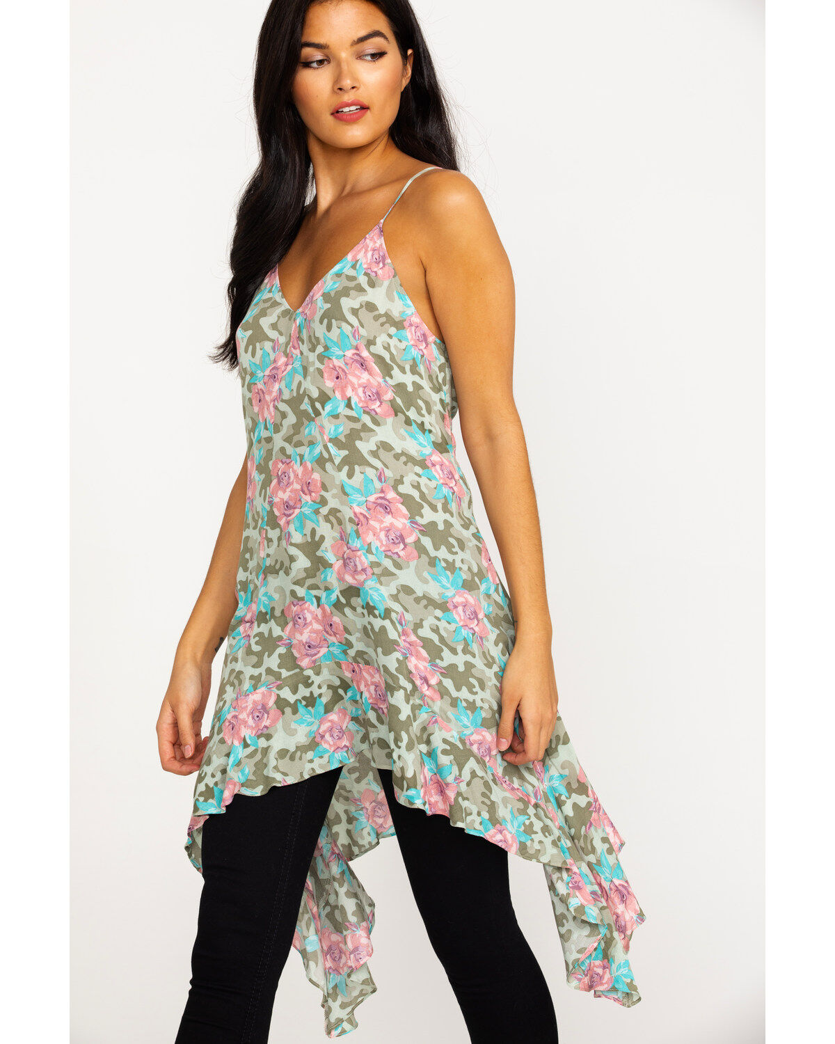 Image #3 - Ariat Women's Petal Floral Camo Print Tank, , hi-res