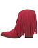 Dingo Women's Tangles Fringe Western Fashion Booties - Pointed Toe , Fuscia, hi-res