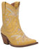 Image #1 - Dingo Women's Primrose Western Booties - Snip Toe, Yellow, hi-res