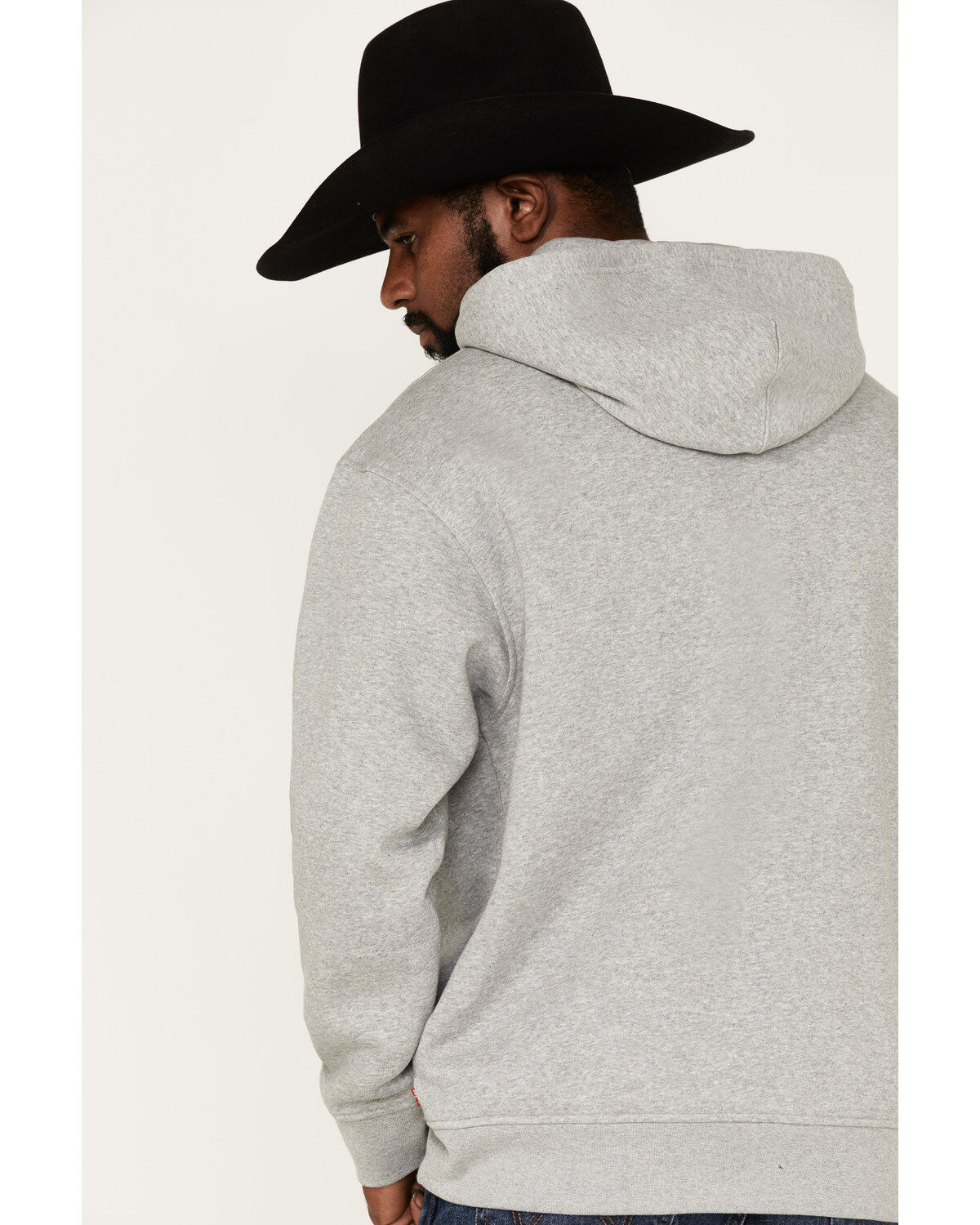 Image #4 - Levi's Men's Box Tab Graphic Logo Hooded Sweatshirt, Heather Grey, hi-res