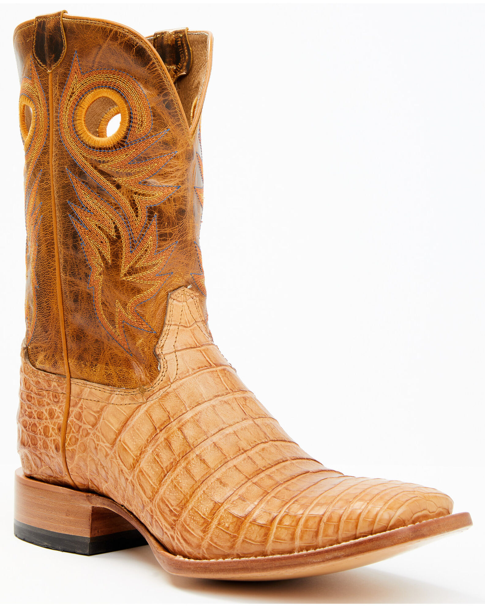 Image #1 - Cody James Men's Exotic Caiman Belly Western Boots - Broad Square Toe, Tan, hi-res