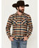 Image #1 - Pendleton Men's Wyatt Plaid Print Long Sleeve Snap Western Shirt, Tan, hi-res