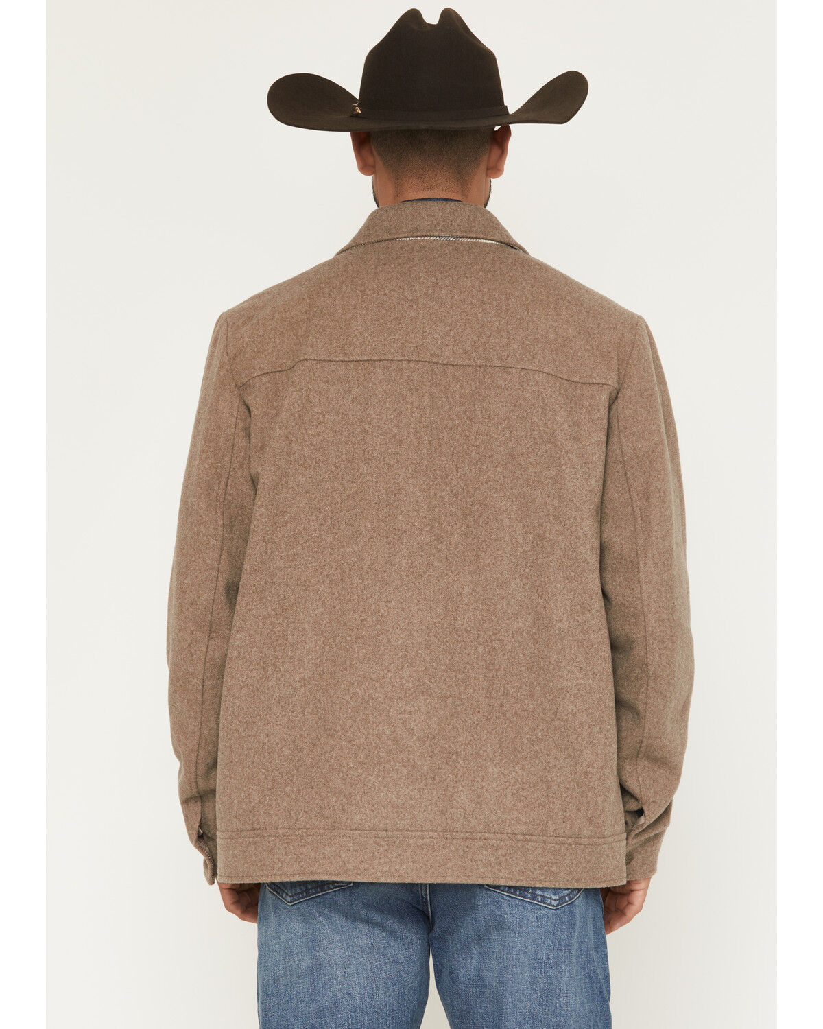 Image #4 - Panhandle Slim Men's Oakland Heathered Snap Jacket, Taupe, hi-res