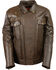 Image #2 - Milwaukee Leather Men's Brown Utility Pocket MC Jacket - Big 4X, Brown, hi-res