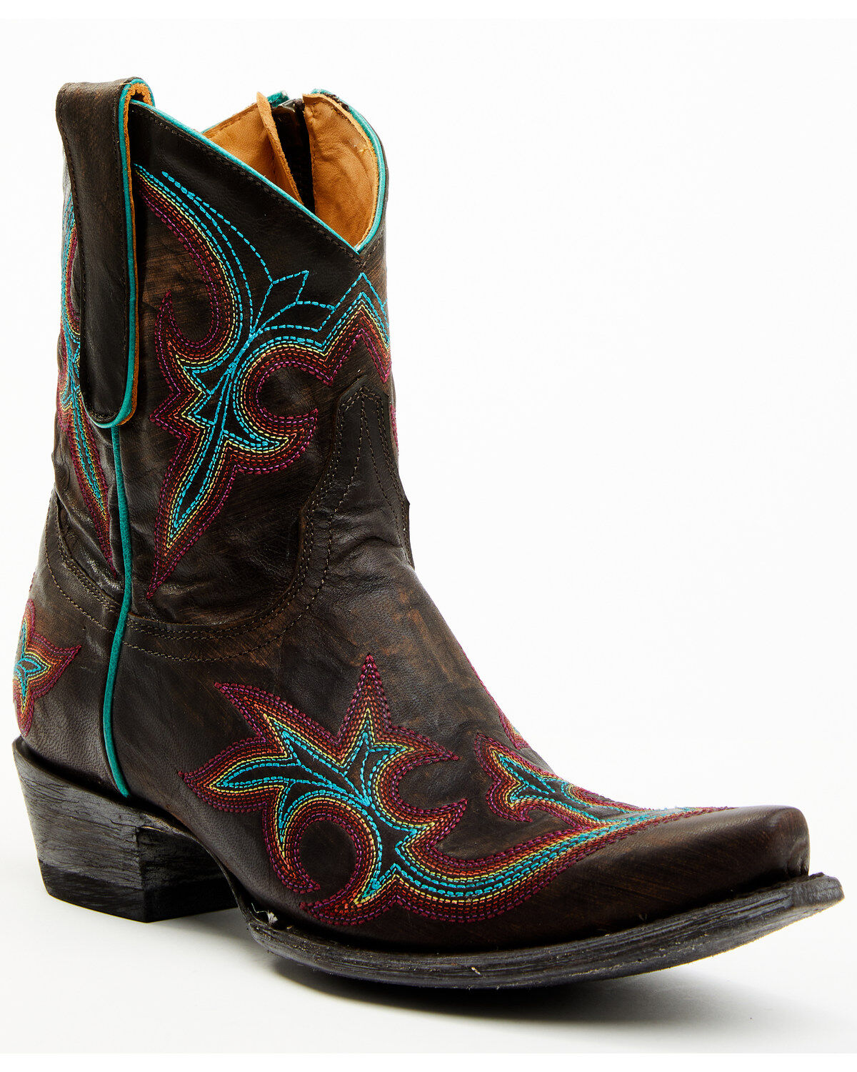 Image #1 - Old Gringo Women's Diego Short Embroidered Booties - Snip Toe, , hi-res