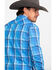 Image #5 - Wrangler Retro Men's Blue Large Plaid Long Sleeve Western Shirt , , hi-res
