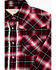 Shyanne Toddler Girls' Fuchsia & Black Long Sleeve Flannel Shirt, Fuchsia, hi-res