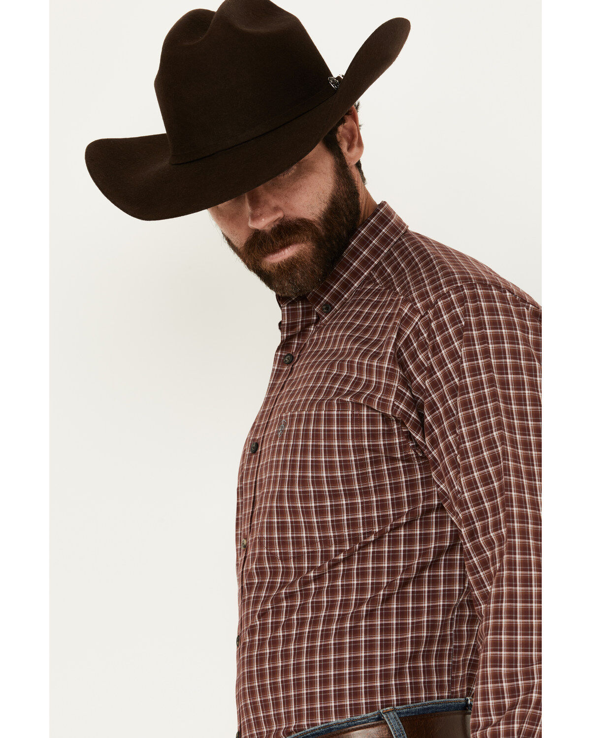 Product Name:  Ariat Men's Nicco Plaid Print Long Sleeve Button-Down Performance Shirt