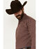 Image #2 - Ariat Men's Nicco Plaid Print Long Sleeve Button-Down Performance Shirt, Wine, hi-res