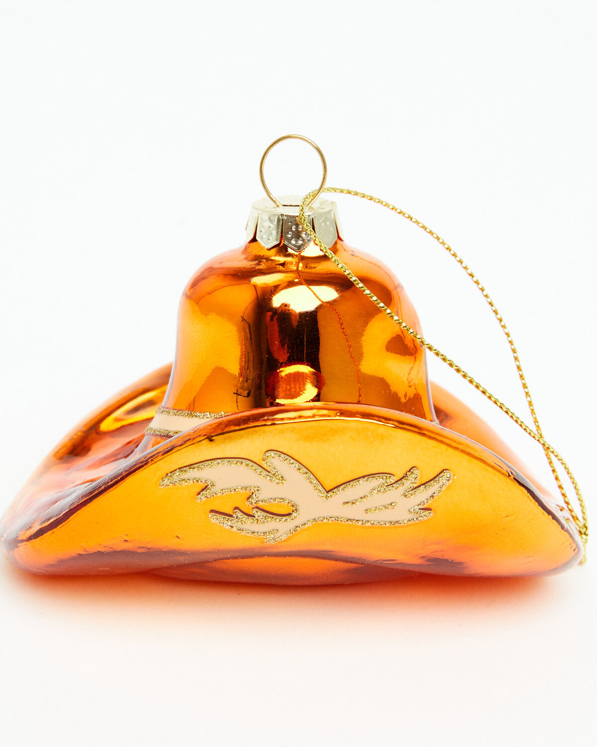 Image #6 - Boot Barn Cowboy Hats Glass Christmas Ornament Set - 4 Piece, Copper, hi-res