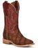 Corral Men's Exotic Alligator Embroidered Western Boots - Broad Square Toe, Red, hi-res