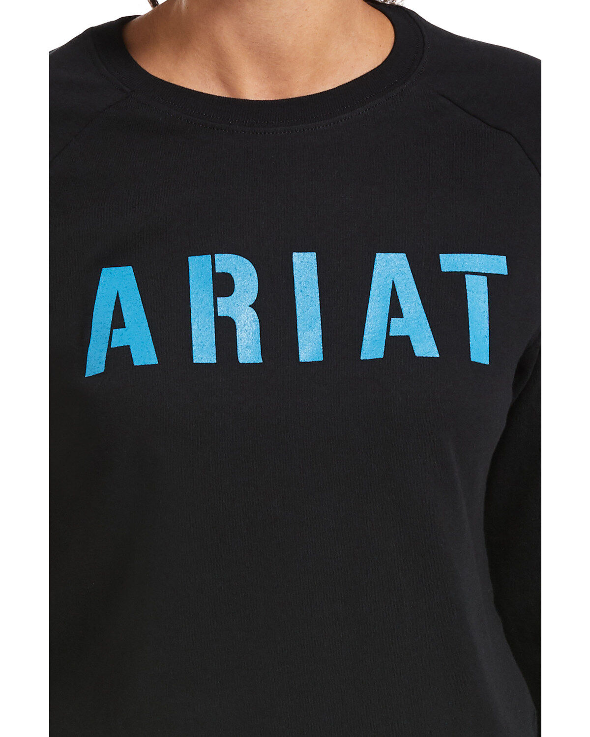 Image #2 - Ariat Women's Black Rebar Cotton Strong Block Long Sleeve Tee, , hi-res