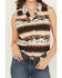 Image #3 - Wrangler Retro Women's Southwestern Print Sleeveless Button-Down Tie-Front Western Shirt, Brown, hi-res