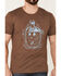 Moonshine Spirit Men's Heather Brown Jug Head Graphic Short Sleeve T-Shirt , Brown, hi-res