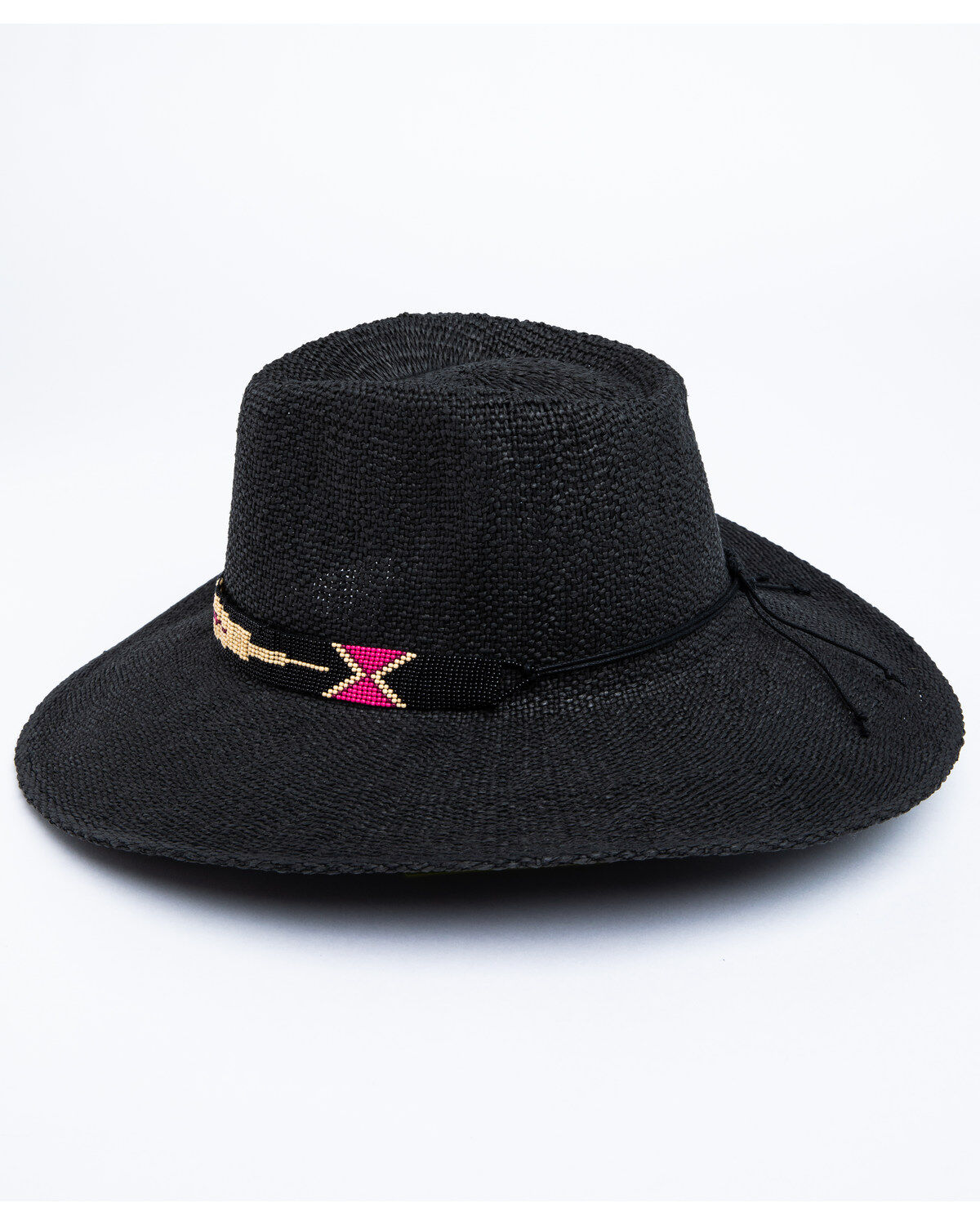 Image #2 - Nikki Beach Women's Eros Toyo Rancher Straw Hat , Black, hi-res