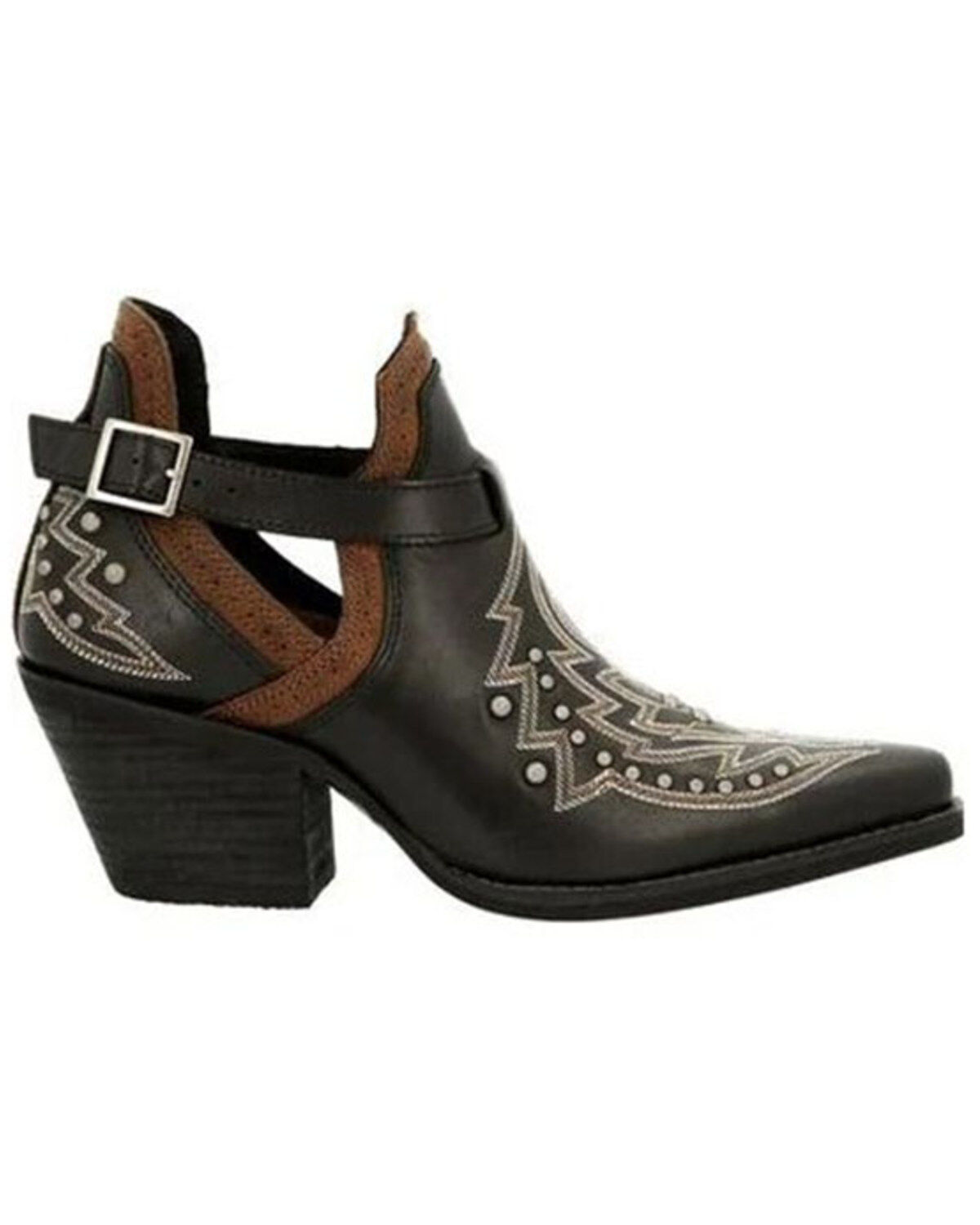 Image #2 - Durango Women's Crush Studded Fashion Booties - Snip Toe, Black, hi-res
