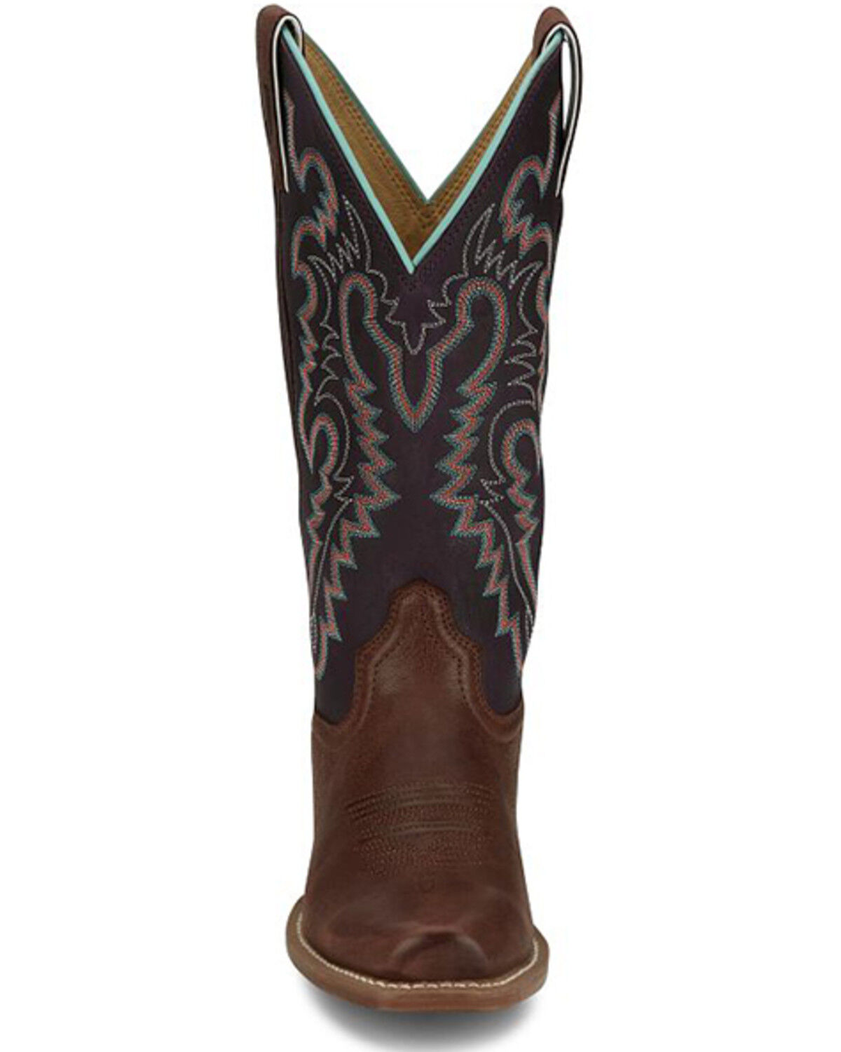 Image #4 - Justin Women's Breaking News Tall Western Boots - Square Toe, Dark Brown, hi-res