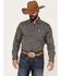 Ariat Men's Wyatt Stretch Classic Fit Long Sleeve Button Down Western Shirt, Charcoal, hi-res