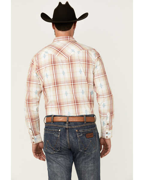 Image #4 - Cody James Men's Samba Plaid Print Long Sleeve Snap Western Shirt - Tall , Red, hi-res
