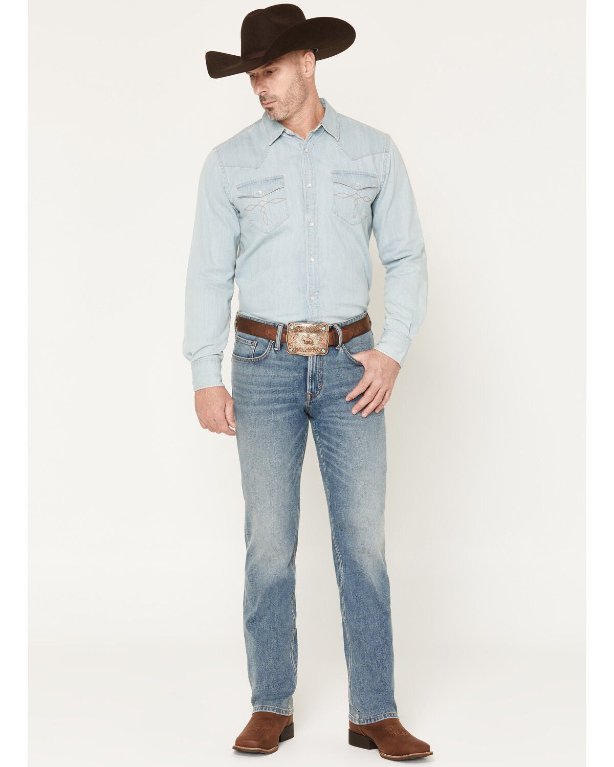 Cody James Men's Roadrunner Wash Jackson Slim Straight Stretch Denim Jeans, Medium Wash, hi-res