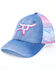 Image #1 - RopeSmart Little Girls' Denim Southwestern Print Mesh-Back Ball Cap, Blue, hi-res