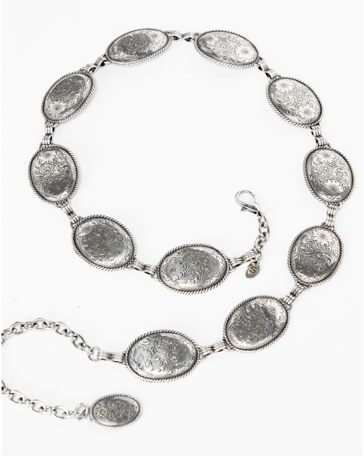 Image #2 - Tony Lama Women's Nicole Concho Belt, Silver, hi-res