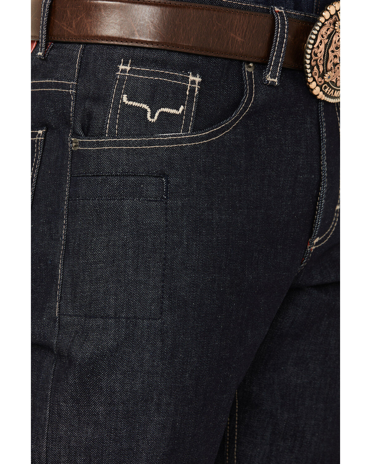Image #2 - Kimes Ranch Men's Raw James Low Straight Bootcut Jeans, Blue, hi-res