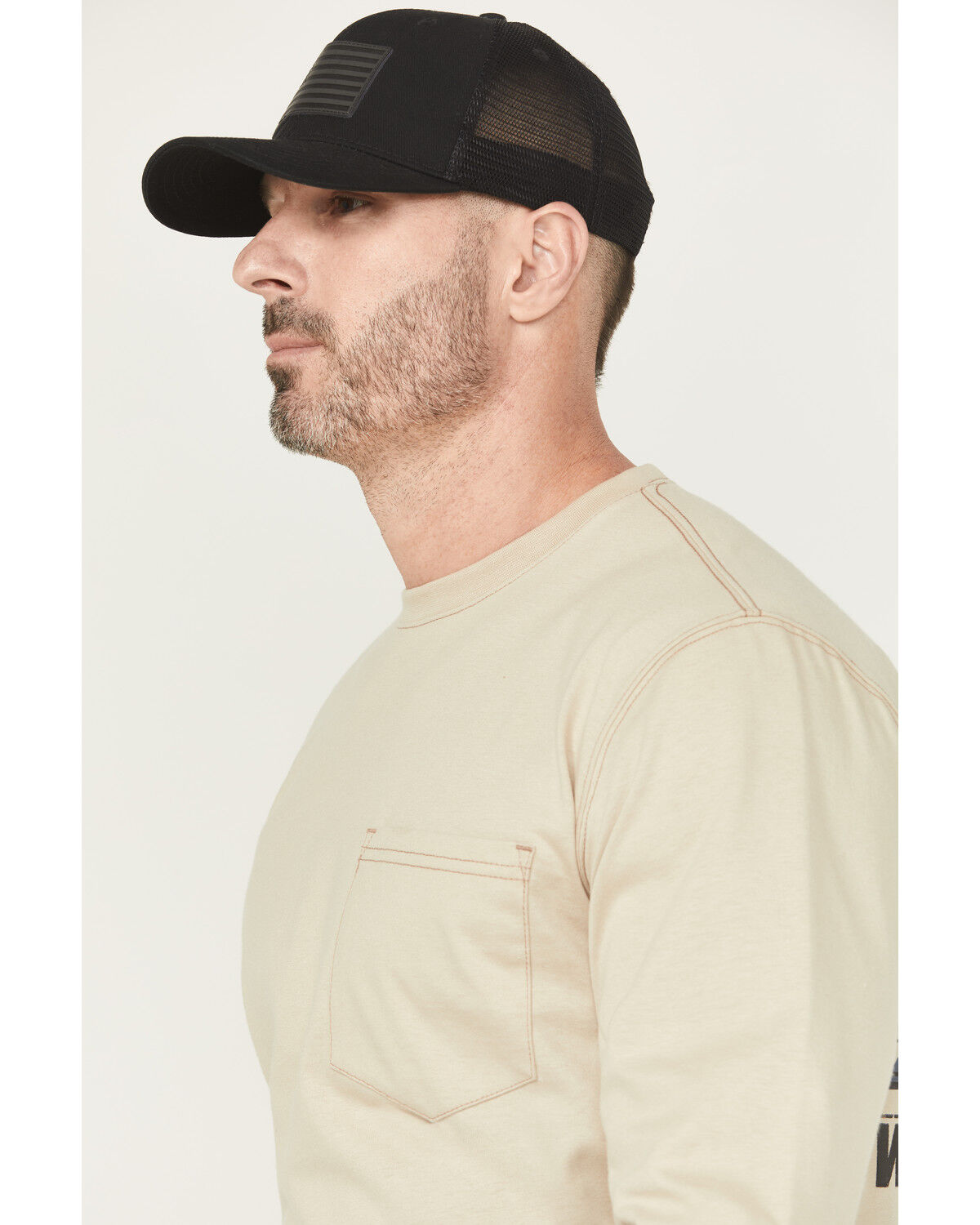 Image #4 - Cody James Men's FR Thrasher Long Sleeve Graphic Work Shirt, Tan, hi-res