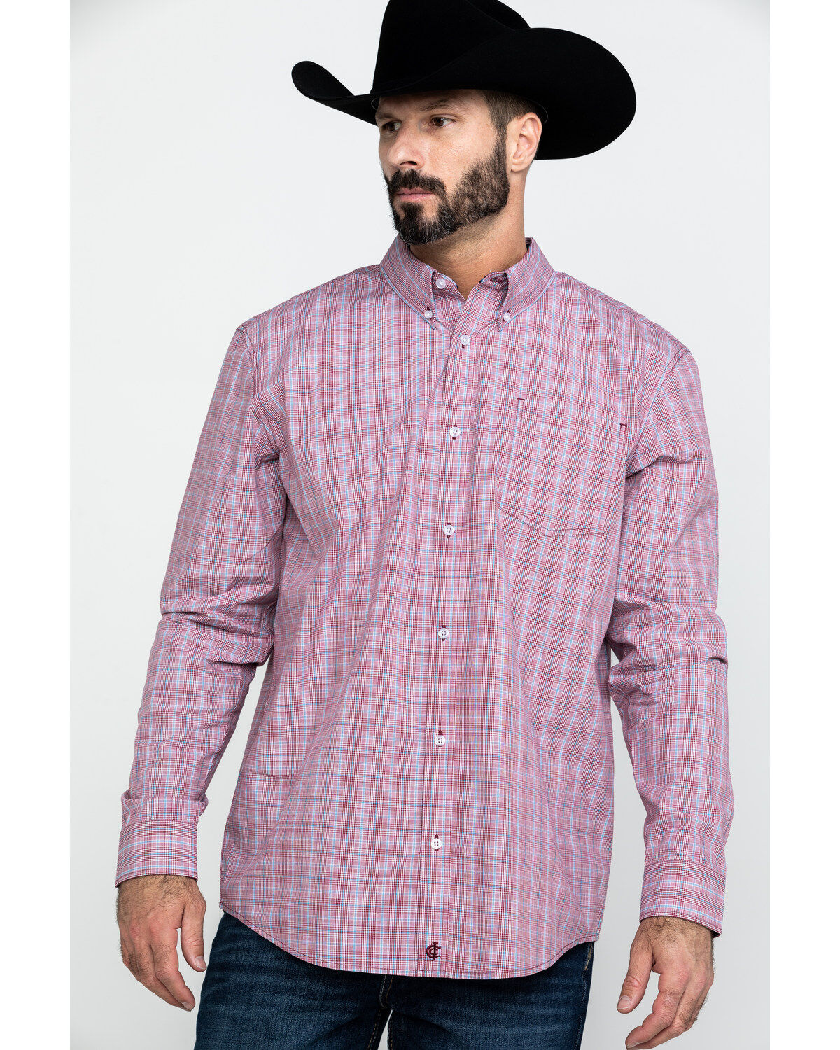 Image #5 - Cody James Core Men's Picnic Small Plaid Long Sleeve Western Shirt, , hi-res