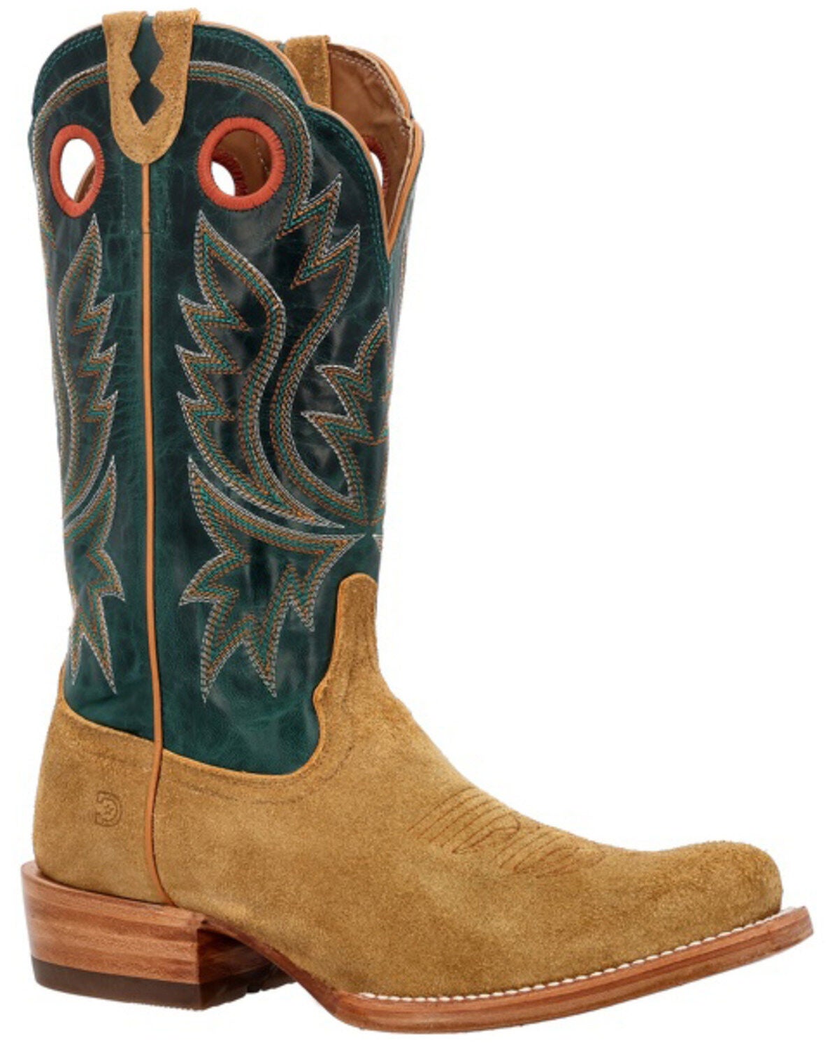 Durango Men's PRCA Collection Roughout Western Boots - Square Toe, Multi, hi-res