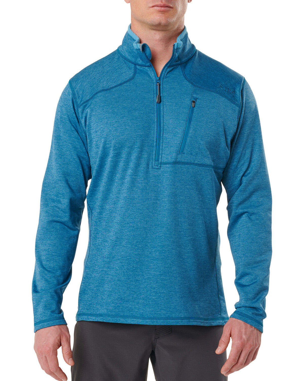 Image #1 - 5.11 Tactical Men's RECON Half-Zip Fleece Work Jacket, Bright Blue, hi-res