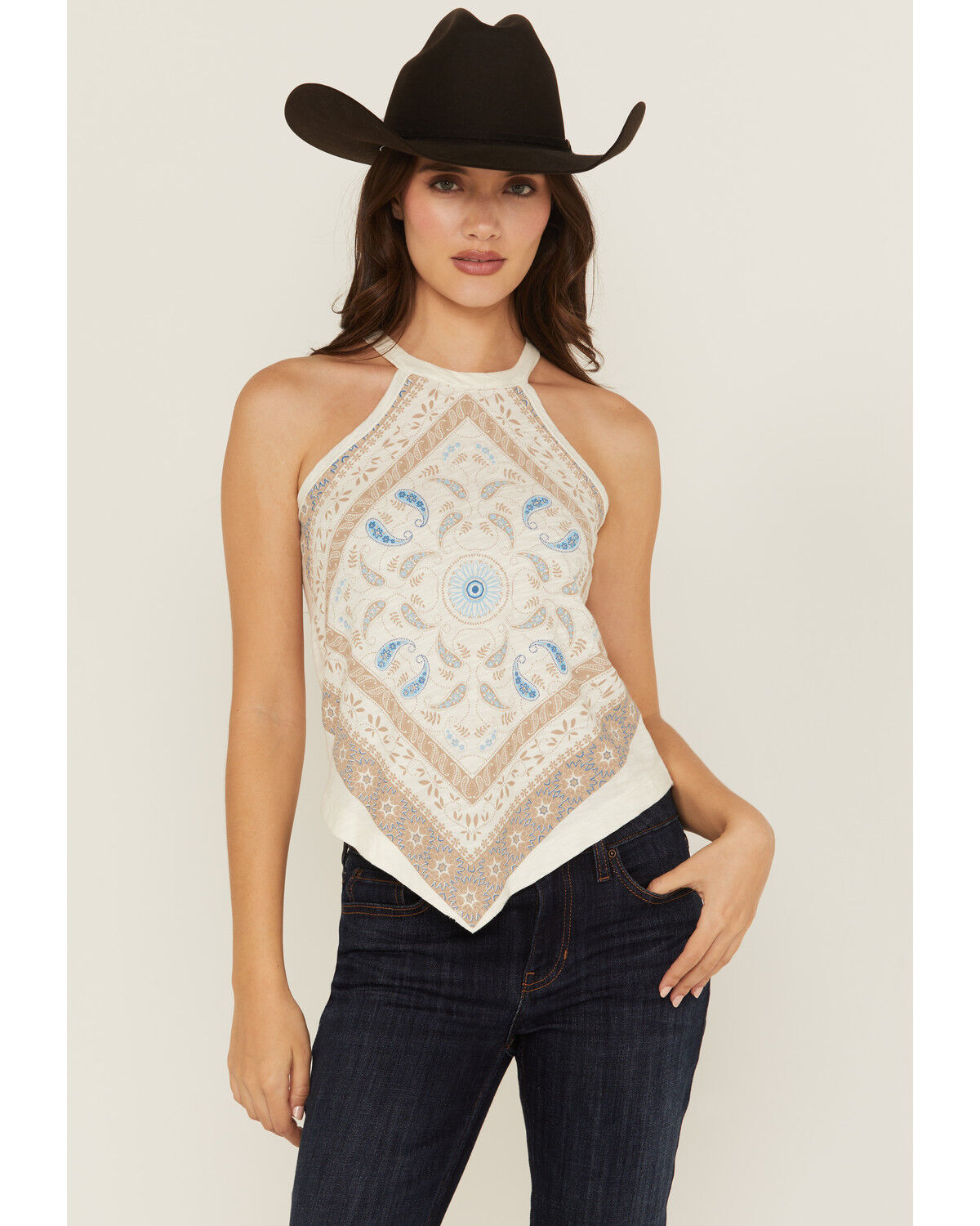 トップス seyto Jacquard fringe sleeveless tops Idyllwind Women's Briarwick Jacquard Fringe Sleeveless Tank